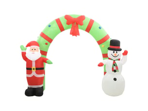 Arche gonflable avec père noël et bonhomme de neige led 223 cm