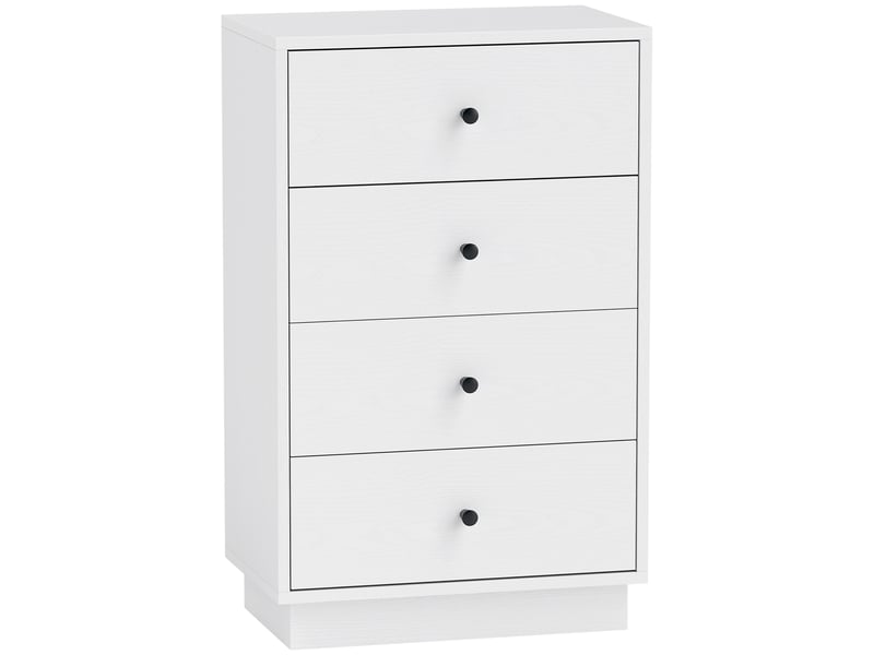  Commodebuffet à 7 tiroirs, en bois composite de style moderne, 47 x 29 x 75 cm, blanc  - Conforama A