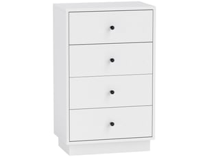 Commodebuffet à 7 tiroirs, en bois composite de style moderne, 47 x 29 x 75 cm, blanc