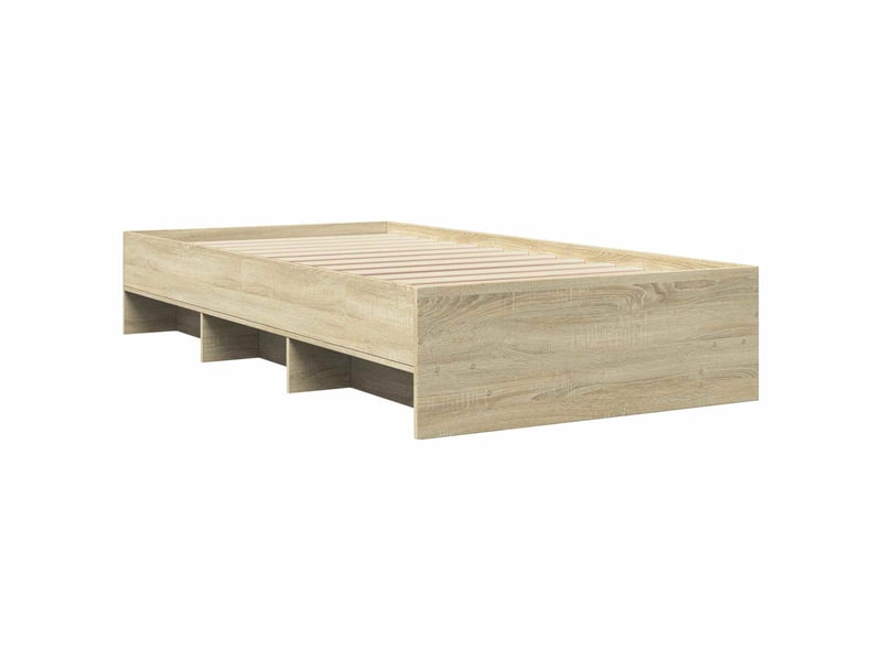  Lit simple- lit adulte -  cadre de lit chêne sonoma 80 x 200 cm bois d'ingénierie  - Conforama B