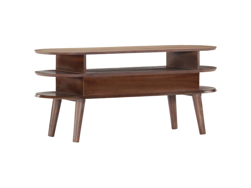  Meuble tv - banc tv - meuble de rangement 110x35x50 cm bois d'acacia solide  - Conforama C