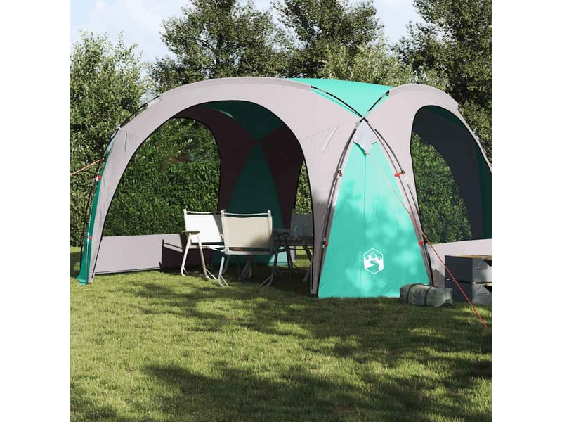 Tente de camping, tente de réception vert imperméable 455x455x240 cm - Conforama B