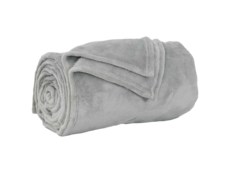  Plaid canapé gris 240x270 cm 1.69 kg polaire  - Conforama A