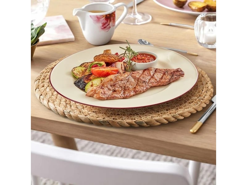  Ensemble de 10 sets de table ronds tissés, 12 sets de table bohèmes en rotin, sets de table tissés à la main pour la table à manger, la maison, le mariage  - Conforama B
