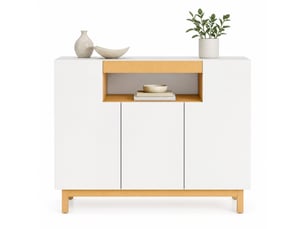 Buffet 3 porte(s)  0 tiroir(s)   - 120.5 cm coloris blanc 