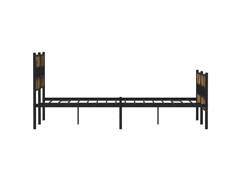  Lit double- lit adulte -  cadre de lit en métal sans matelas chêne fumé 135x190 cm  - Conforama D