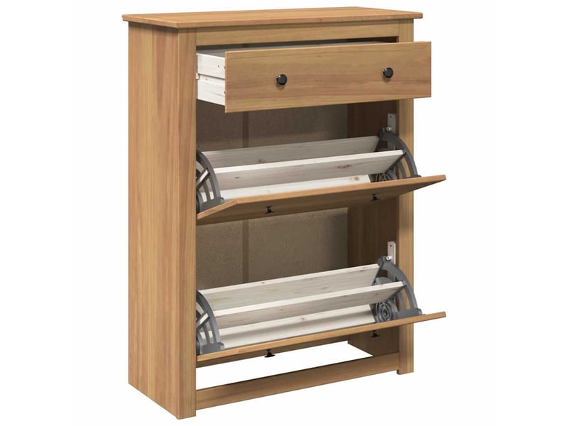  Meuble à chaussure, armoire à chaussures panama 80x35x105 cm bois de pin massif  - Conforama E
