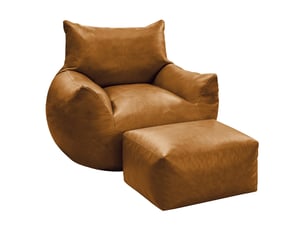 Fauteuil fixe  <strong>MIVRAY </strong> Tissu / Simili marron