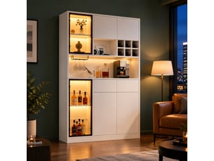 Vitrine coloris blanc  STILVORA  - 120 cmx200 cm