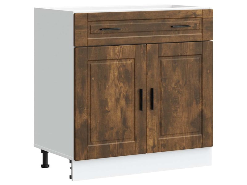 Meuble de rangement, armoire de cuisine porto chêne fumé bois d'ingénierie shl6877 - Conforama A