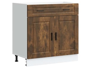 Meuble de rangement, armoire de cuisine porto chêne fumé bois d'ingénierie shl6877