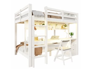 Lit superposé 140x200 cm <strong>MODENUIT </strong> <strong></strong> coloris blanc