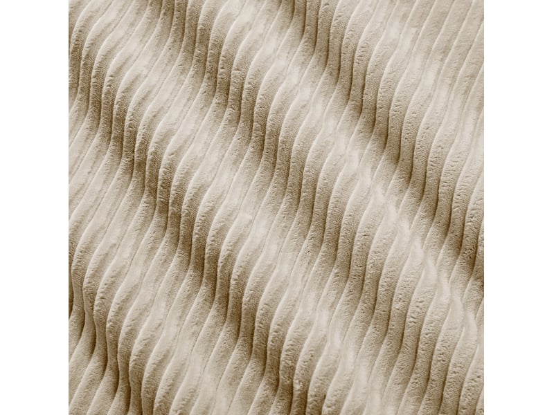  Canapé modulable en u 388x178x70 cm sans montage velours côtelé beige  - Conforama D