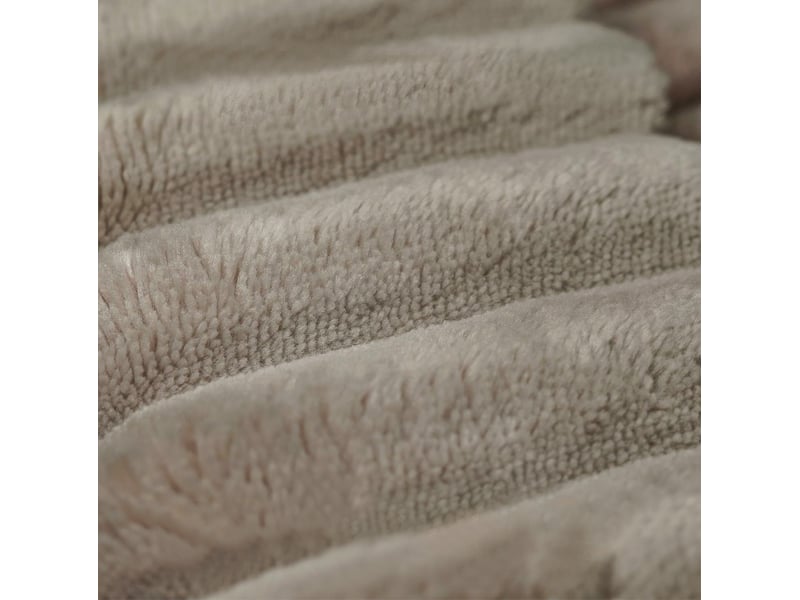  Pouf rectangulaire 95 x 70 x 40 cm en velours côtelé camel  - Conforama E