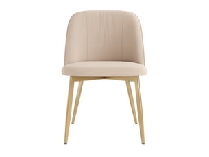 Lot de 6 chaises de salle à manger,53x50x80 cm,velours,beige et doré