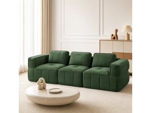 Canapé droit compressé fixe <strong>MEUBLES COSY</strong> <strong></strong> 3 places Tissu