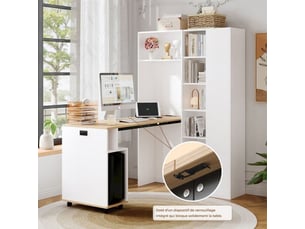 Bureau d'angle enfant coloris blanc
