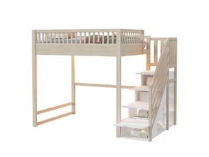 Lit mezzanine 140x200 cm RAYOFI   coloris bois clair