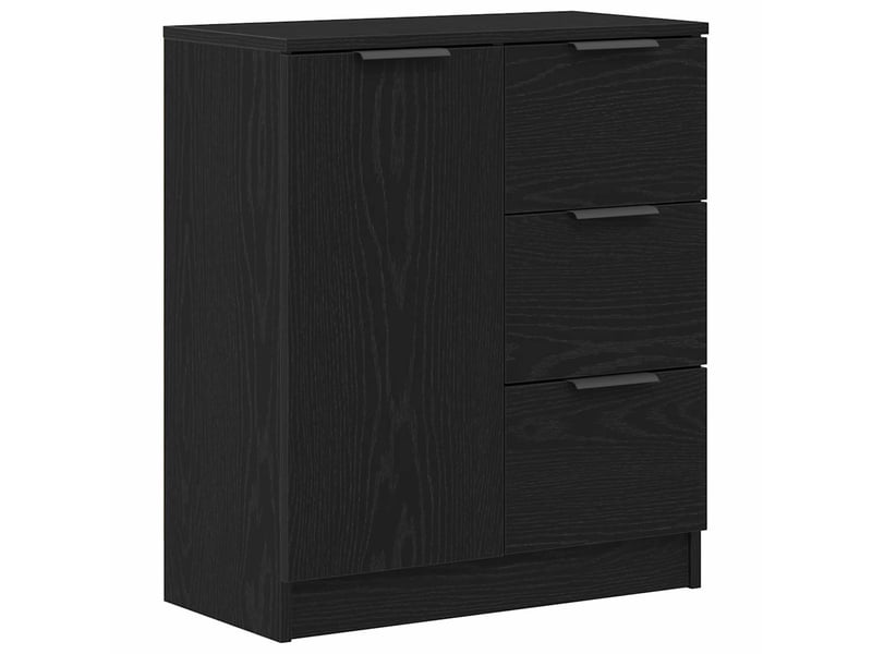  Buffet - bahut - meuble de rangement chêne noir 60 x 30 x 70 cm bois d'ingénierie  - Conforama A