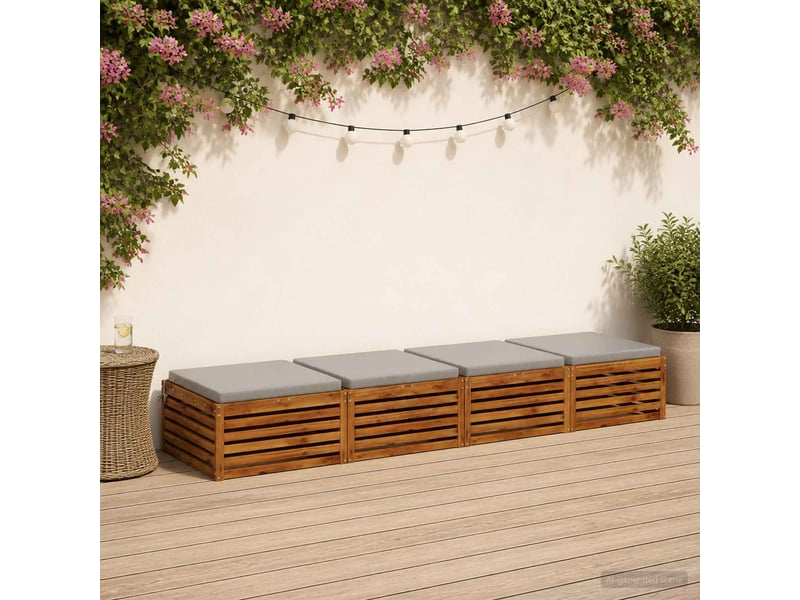  Lot de 4 coussins de siège, coussins d'assise soest 100 % polyester gris cf60438  - Conforama B