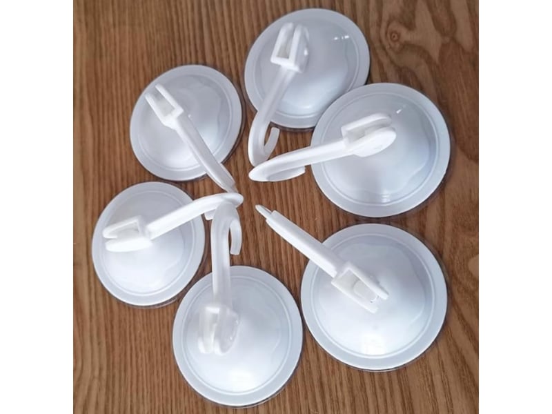  6 pièces crochets ventouse 70mm muraux cintres réutilisables étanche et non marquants pour manteaux écharpes serviettes sacs  - Conforama D