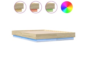 Lit 2 places 135x190 cm    coloris marron