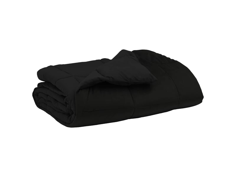 Duvet - couette complet toute l'année 140 x 220 cm 4 saisons noir - Conforama A