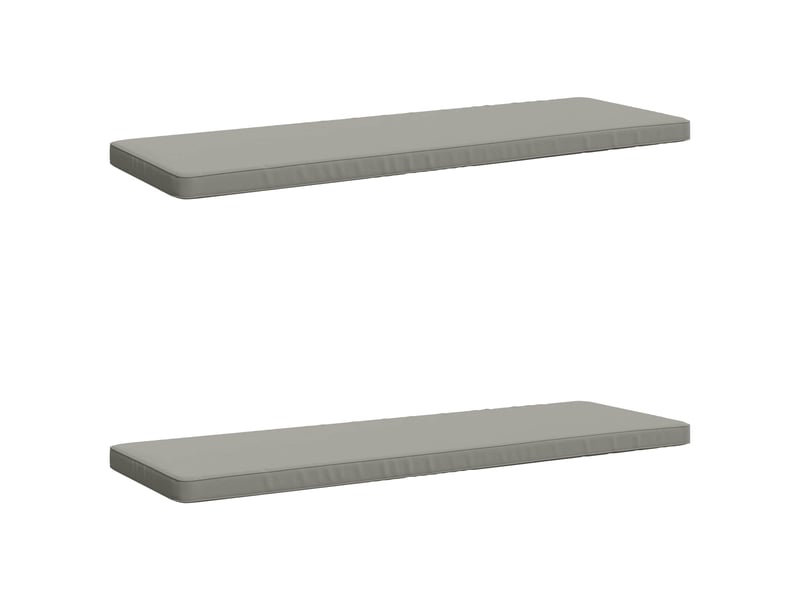 Lot de 2 coussins de banc, coussins d'assise vught 100 % polyester gris cf58002 - Conforama A