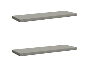 Lot de 2 coussins de banc, coussins d'assise vught 100 % polyester gris cf58002