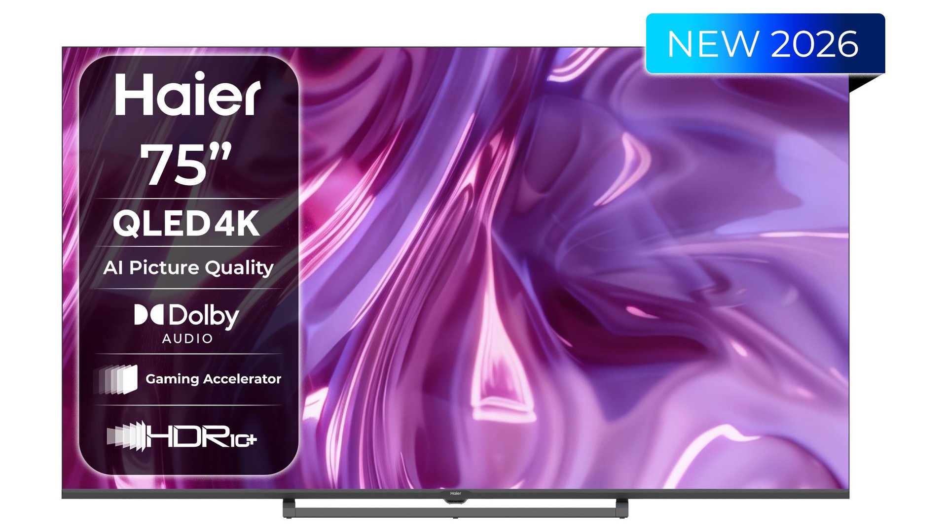 HAIER TV 189 cm UHD 4K Qled HAIER H75S80GUX Noir 99.5 Conforama