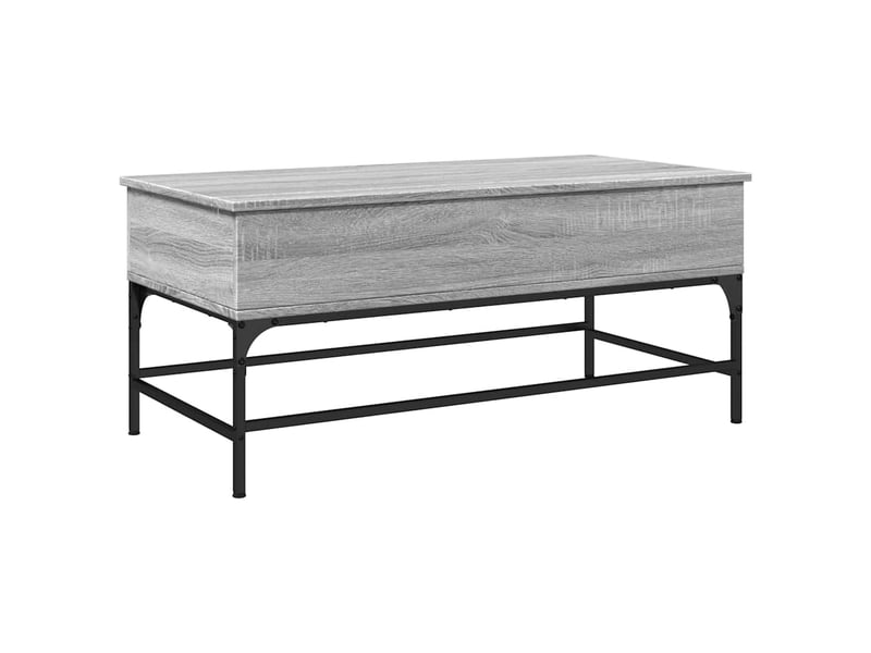  Table basse - table de salon - table à thé sonoma gris 100x50x45 cm bois d'ingénierie et métal  - Conforama A
