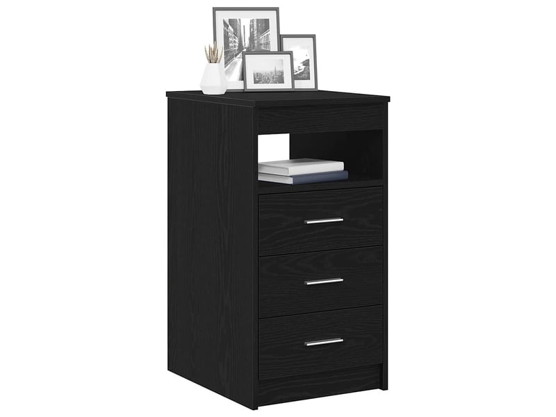  Meuble à tiroirs, meuble de rangement salon en chêne noir 40x50x76 cm bois d'ingénierie  - Conforama D