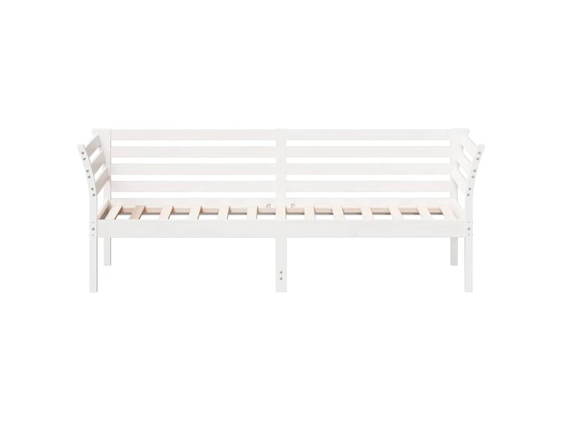  Lit simple- lit adulte -  lit de jour sans matelas blanc 90x190 cm bois de pin massif  - Conforama C