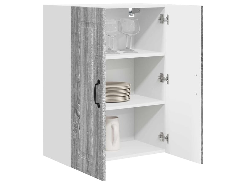 Meuble mural de cuisine | armoire de cuisine gris sonoma 60x31x80cm shl8415 - Conforama C