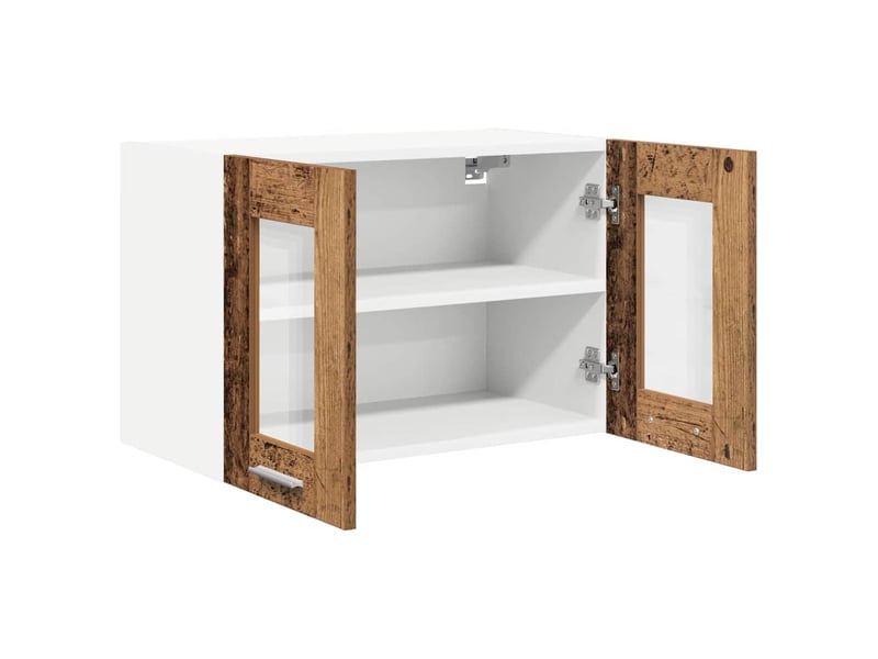  Meuble de rangement cuisine, armoire suspendue bois ancien 60x31x40cm bois d'ingénierie  - Conforama E