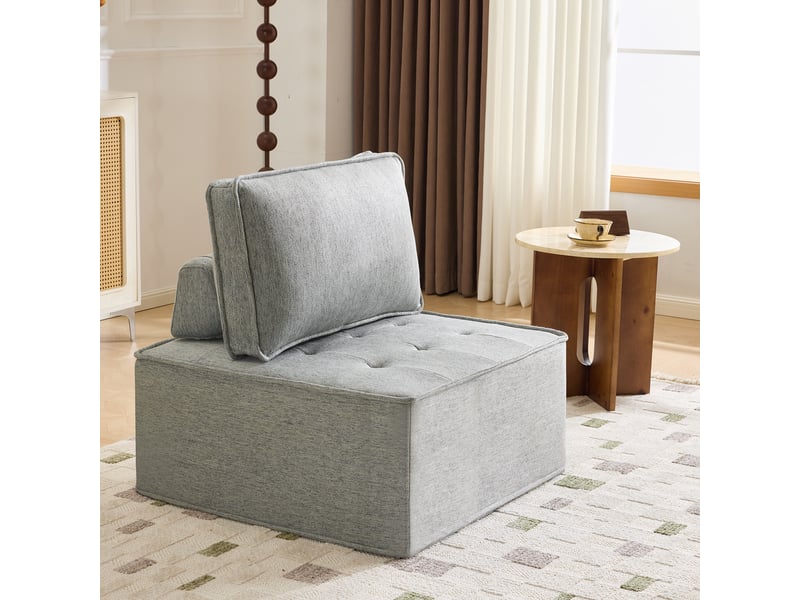  Canapé 1 place, canapé de salon, avec pouf, pour salon, chambre, pour intérieur, mobilier pour espace de vie  - Conforama R