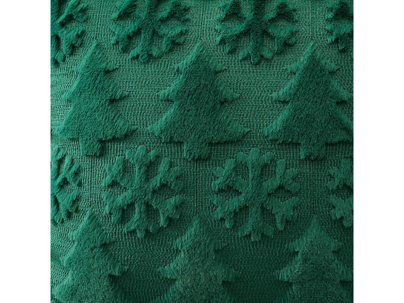 Lot de 2 housses de coussin 45x45cm, coton-polyester – fermeture éclair, pour canapé, lit et chaise-vert - Conforama E