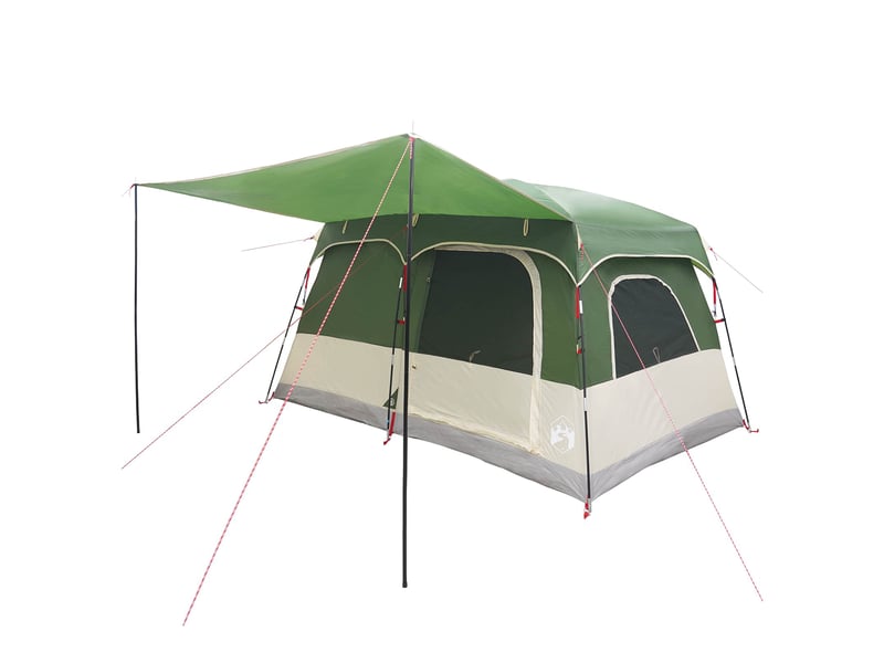 Tente de camping, tente familiale 6 personne vert polyester - Conforama C