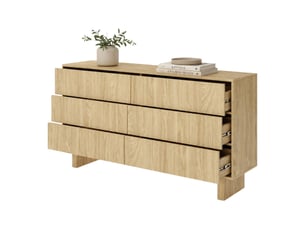 Buffet   6 tiroir(s) DMORA Hasimi - 154 cm coloris marron 