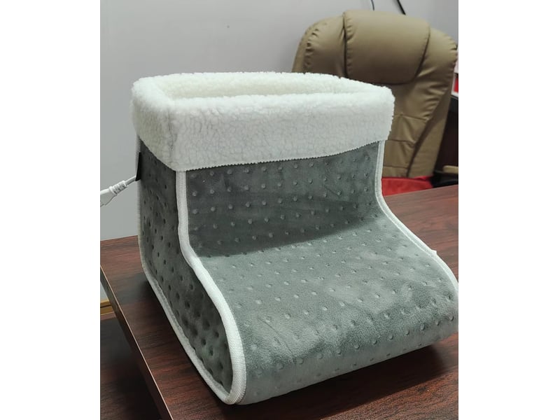  Chauffe-pieds avec doublure en peluche – gris, 27x26x22cm  - Conforama D