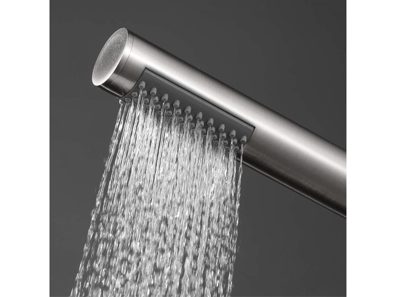  Pomme de douche économiseur d'eau en acier inoxydable 304, pomme de douche à main haute pression brossée.  - Conforama D