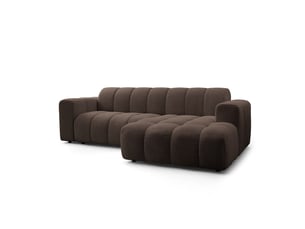 Canapé d'angle droit fixe MASSENO 3 places Tissu ARAGON 26