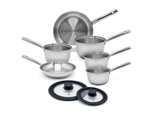 Lot de 4 casseroles 16182022 cm et 2 poêles en inox 2024 cm avec couvercles fackelmann rhona