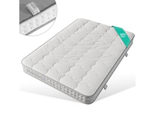 Matelas 140x200 cm <strong>OOIILLEE</strong> <strong></strong> Ressorts ensachés + mousse soutien Medium épaisseur 15 cm