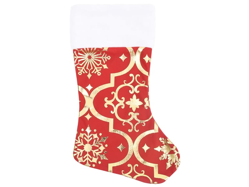  Jupe de sapin de noël de luxe avec chaussette rouge 122 cm tissu  - Conforama D