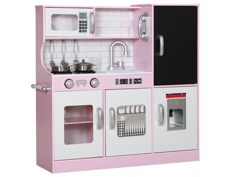  Cuisine jouet 83,8x26,8x81 cm avec accessoires bois rose  - Conforama A