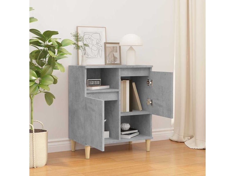  Buffet - bahut - meuble de rangement gris béton 60x35x70 cm bois d'ingénierie  - Conforama C