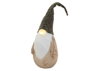 Ecd germany lutin de noël à led avec nez lumineux, hauteur réglable de 66 à 88 cm, figurine décorative lumineuse gnome avec bonnet, nain fonctionnant à piles, décoration d'intérieur pour maison