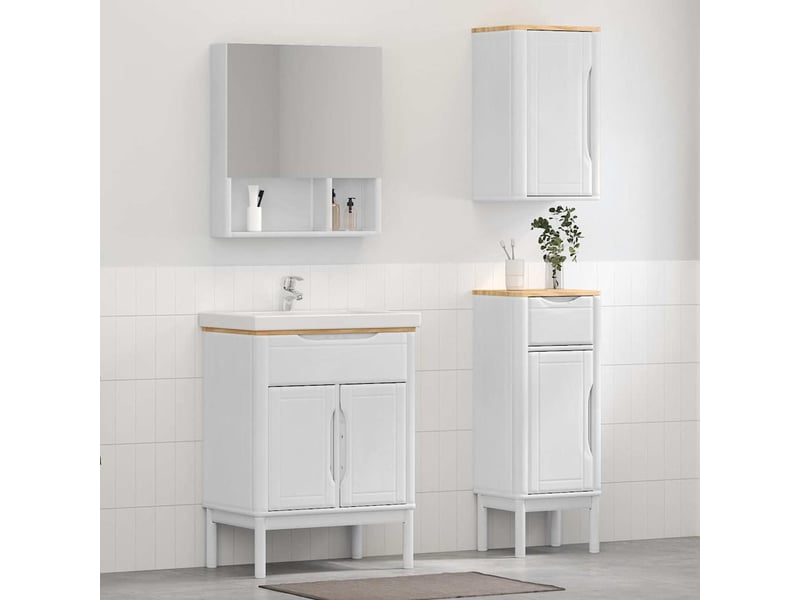 Ensemble de mobilier de salle de bain floro 3 pièces blanc cf64670 - Conforama B