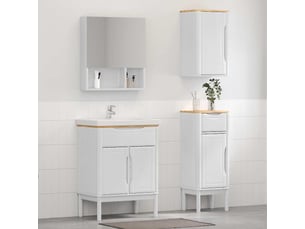 Ensemble de mobilier de salle de bain floro 3 pièces blanc cf64670